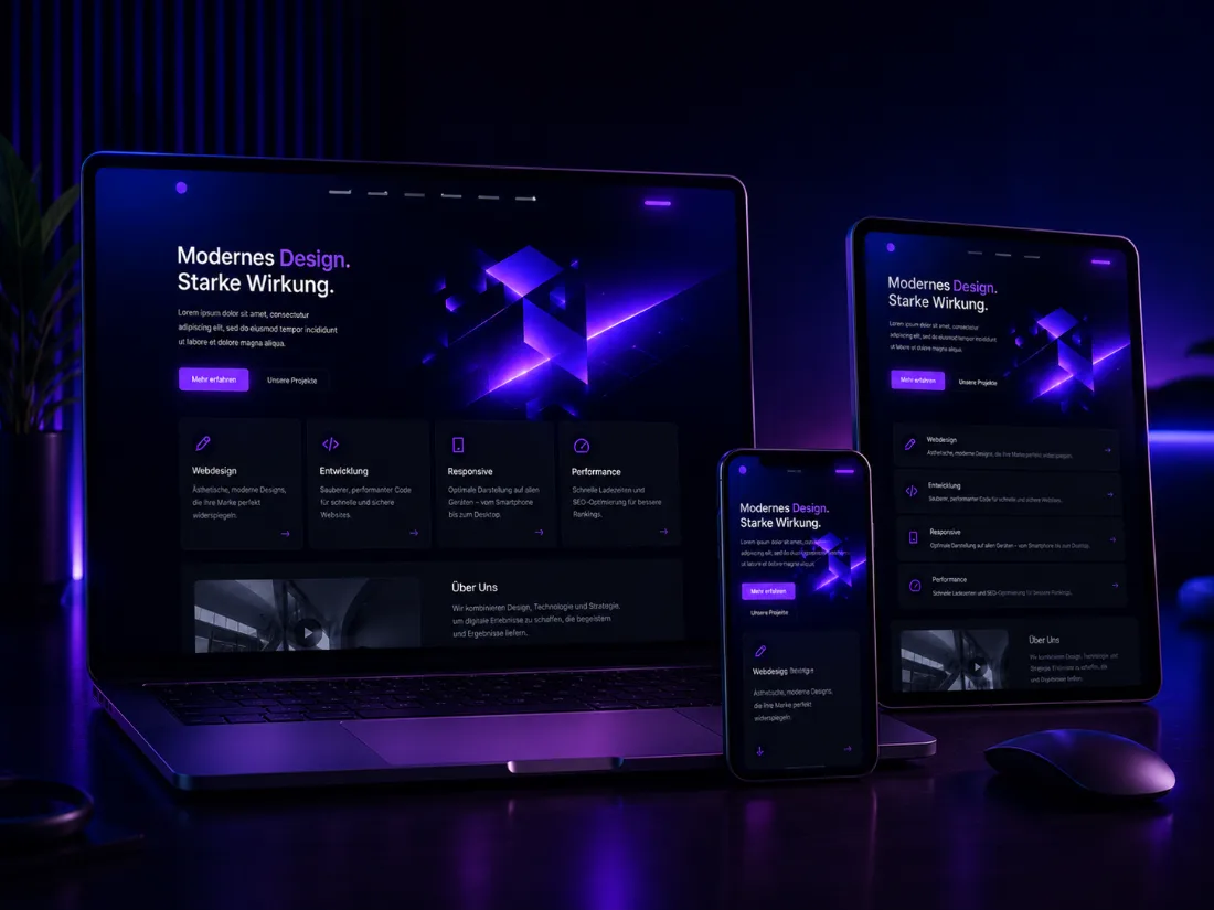 Responsive Design auf Smartphone, Tablet und Desktop von Varela Webdesign